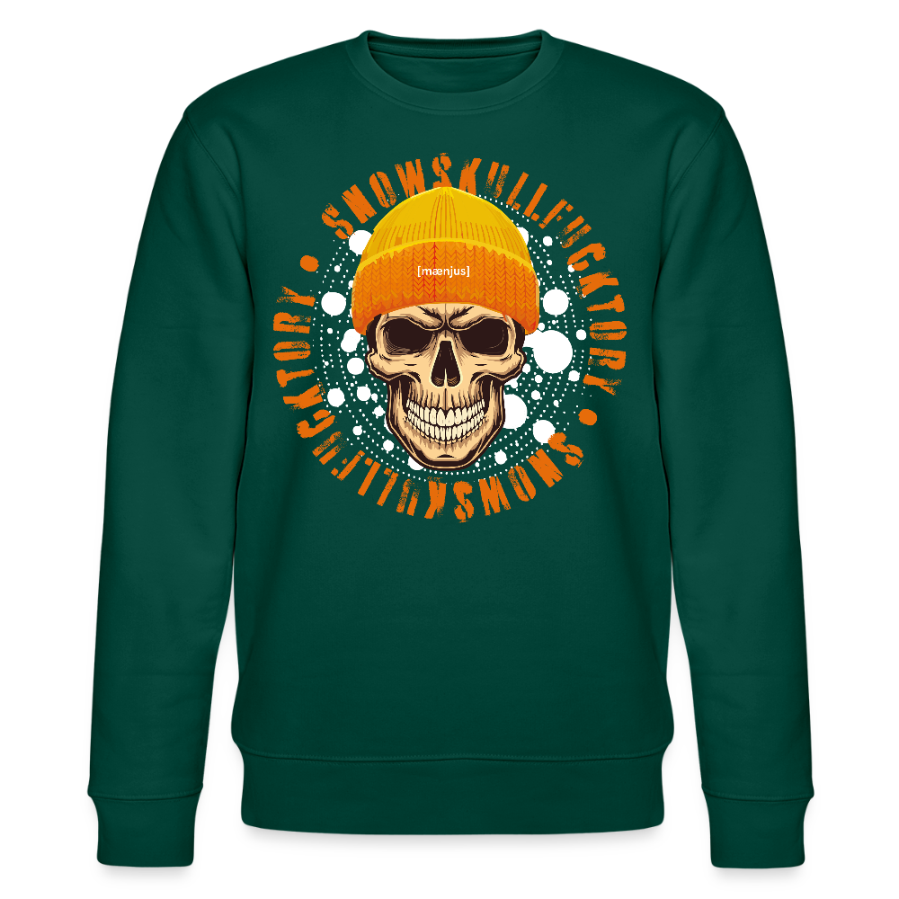 Unisex Bio-Sweatshirt mit SNOWSKULL FUCKTORY PRINT - Forest