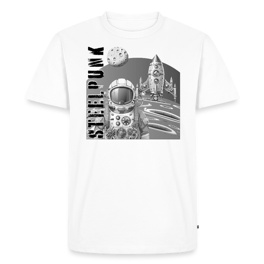 Männer Premium T-Shirt mit STEELPUNK PRINT - Weiß