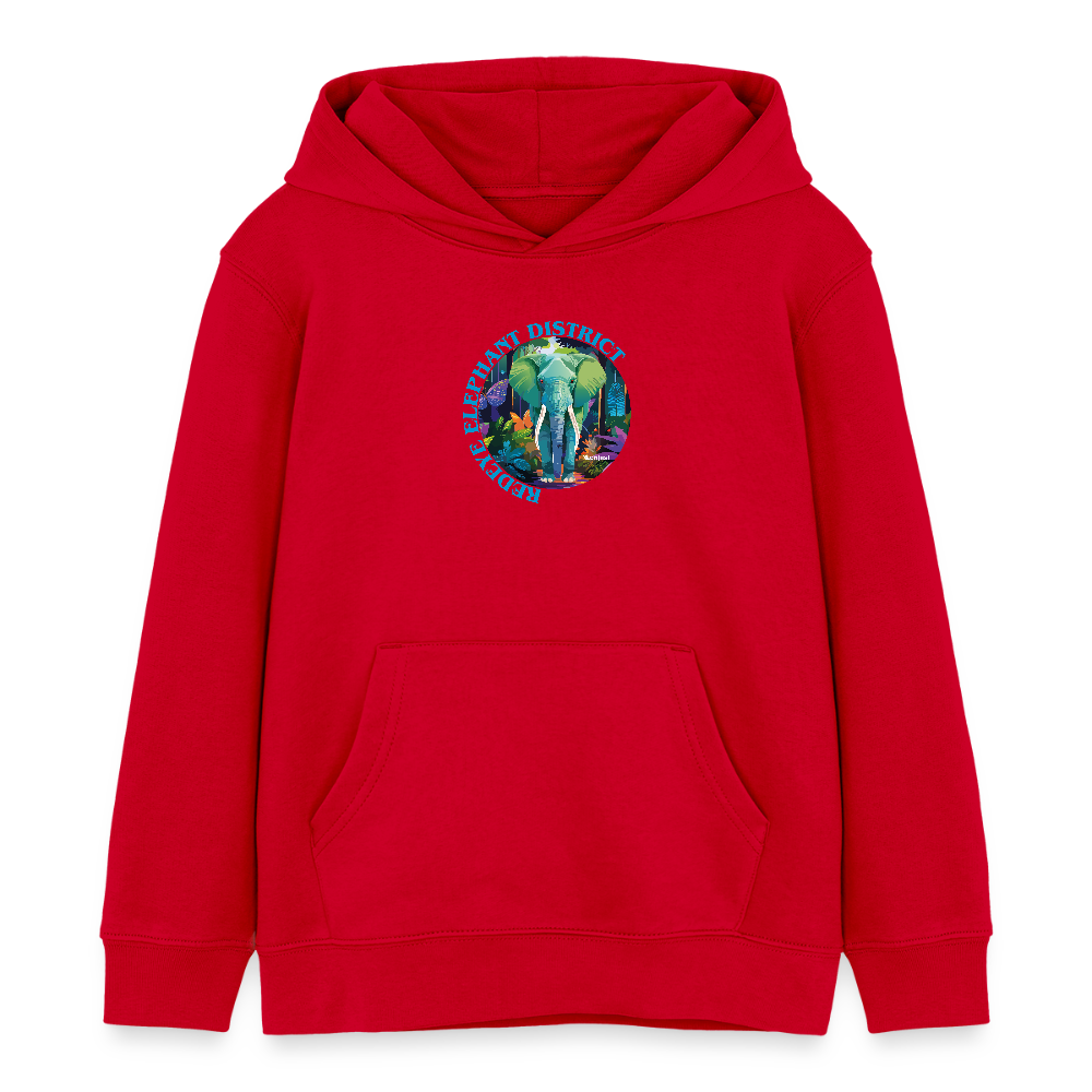 MNJS KIDS Bio-Hoodie mit REDEYE ELEPHANT DISTRICT PRINT - Rot