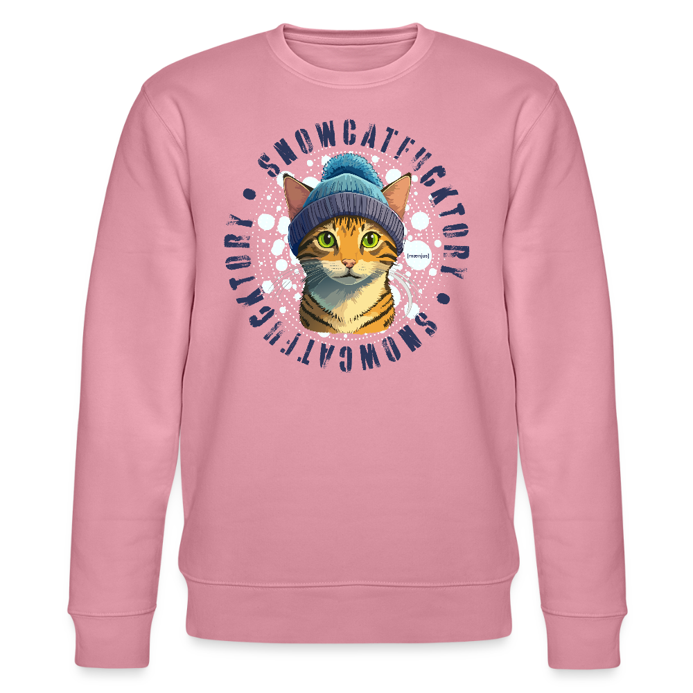 Unisex Bio-Sweatshirt mit SNOWCAT PRINT - Lila Traum