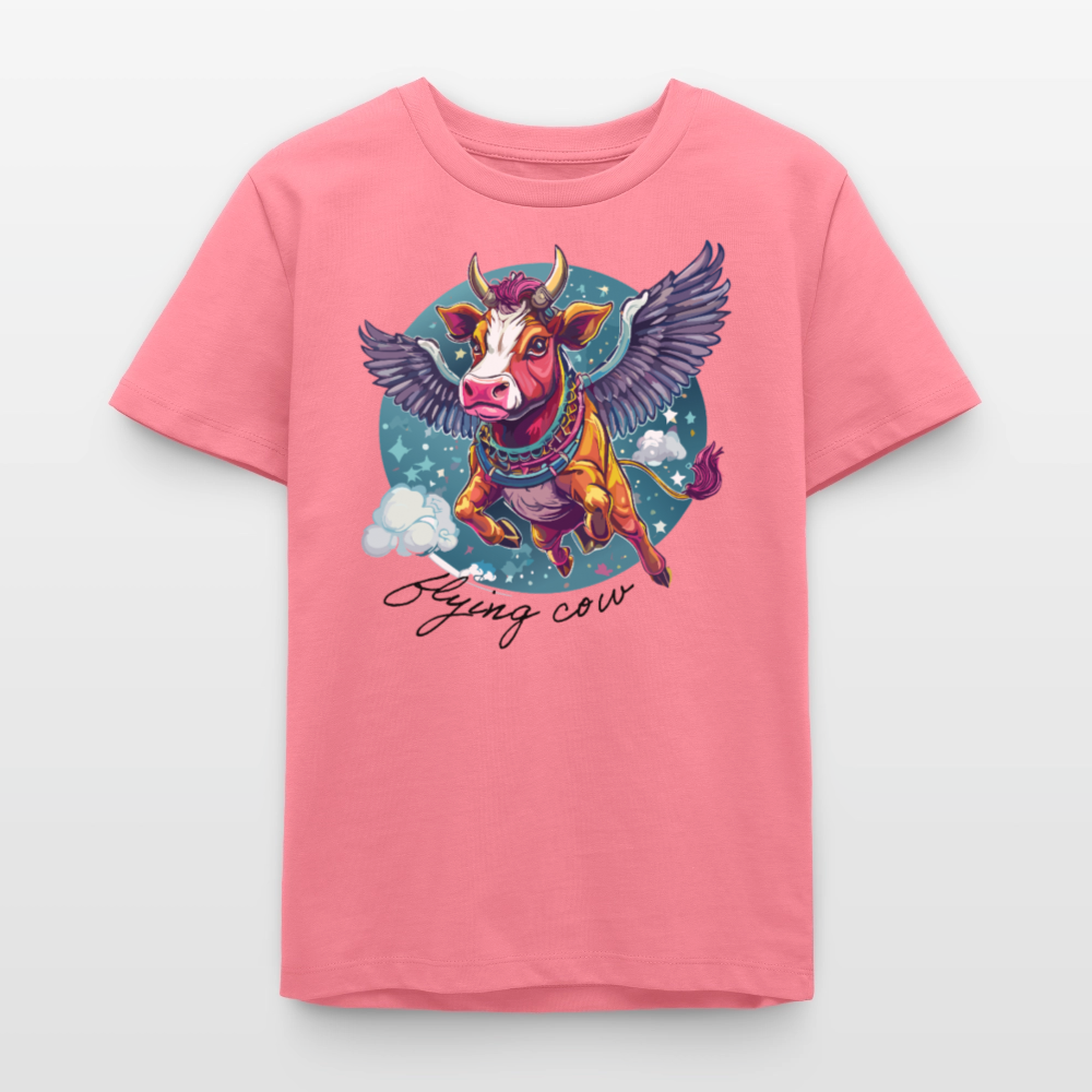 MNJS TEENS Bio T-Shirt mit FLYING COW PRINT - Pink 