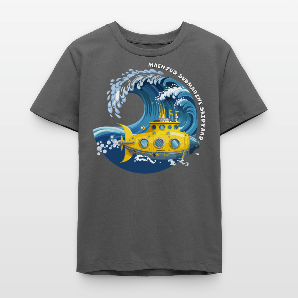 MNJS TEENS Bio T-Shirt mit SUBMARINE SHIPYARD PRINT - Anthrazit