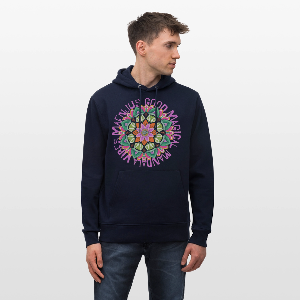 Unisex Bio-Hoodie mit MANDALA VIBES PRINT - Navy