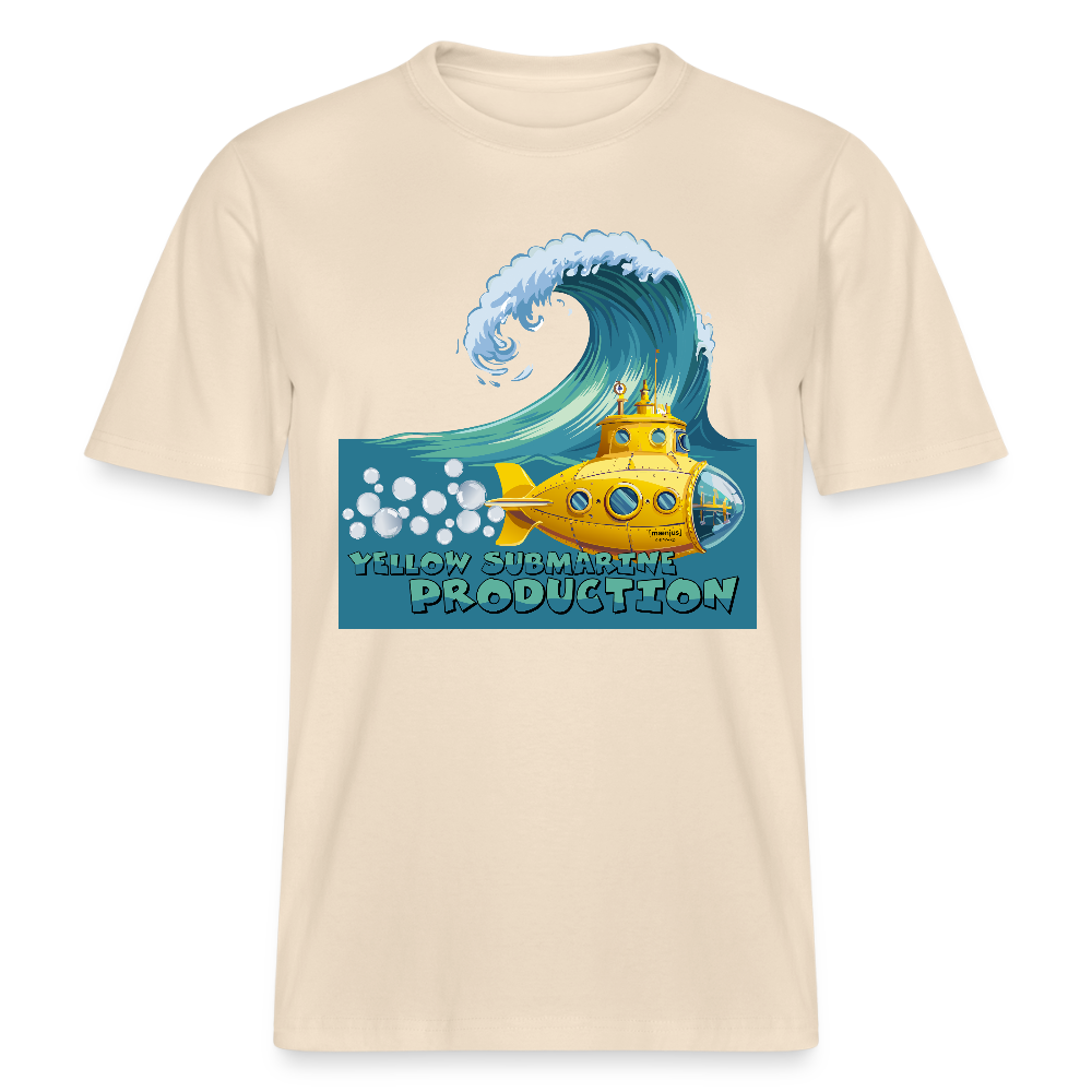 Unisex Bio-T-Shirt mit YELLOW SUBMARINE PRODUCTION PRINT - Weißgrau
