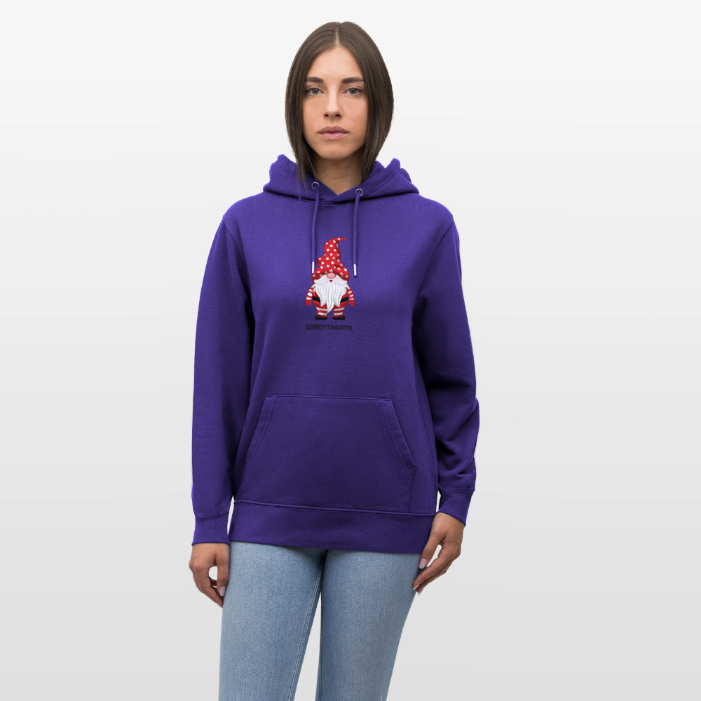 Unisex Bio-Hoodie mit SCHROTTWICHTEL PRINT - Purple Love 