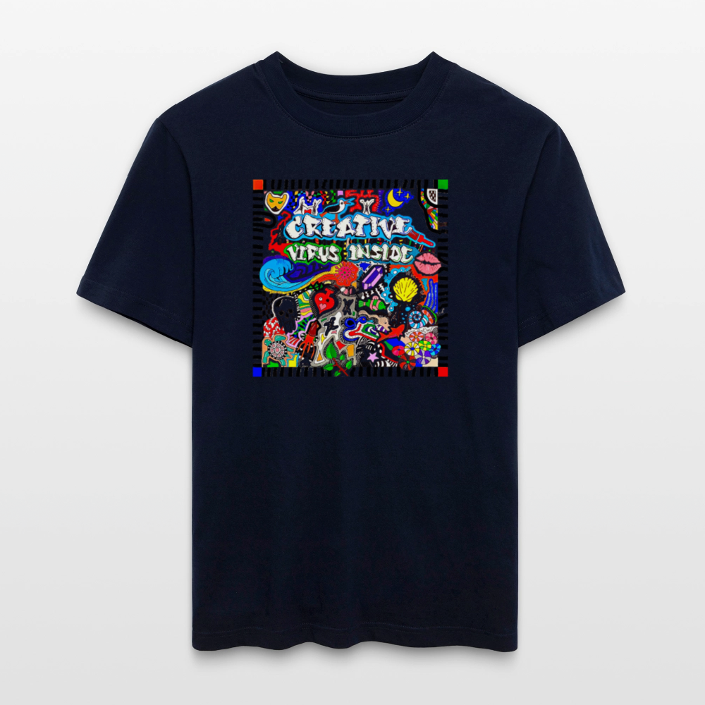 Unisex Bio-T-Shirt mit CREATIVE VIRUS INSIDE PRINT - Navy