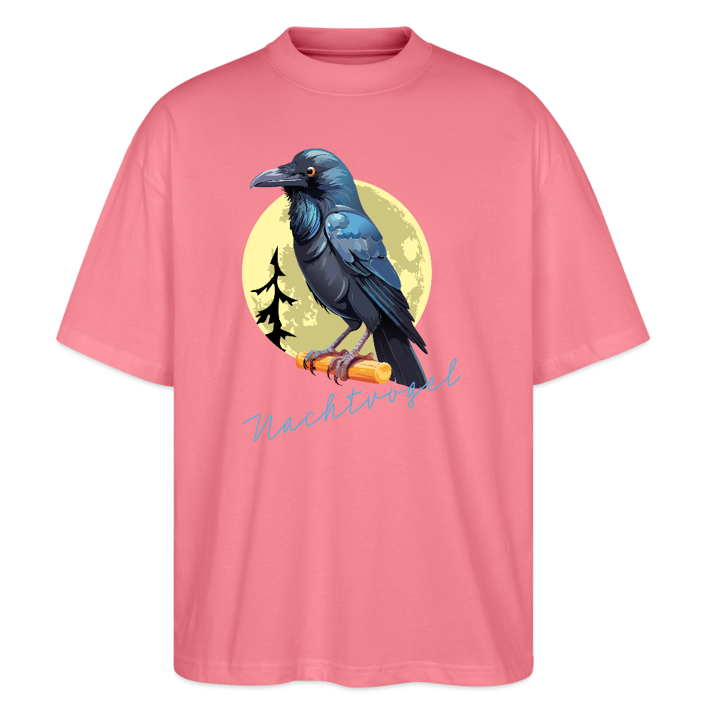 Oversized Unisex T-Shirt mit NACHTVOGL PRINT - Pink 