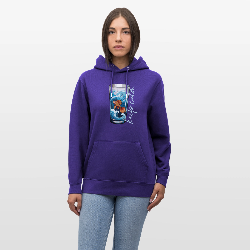 Unisex Bio-Hoodie mit KEEP CALM PRINT - Purple Love 