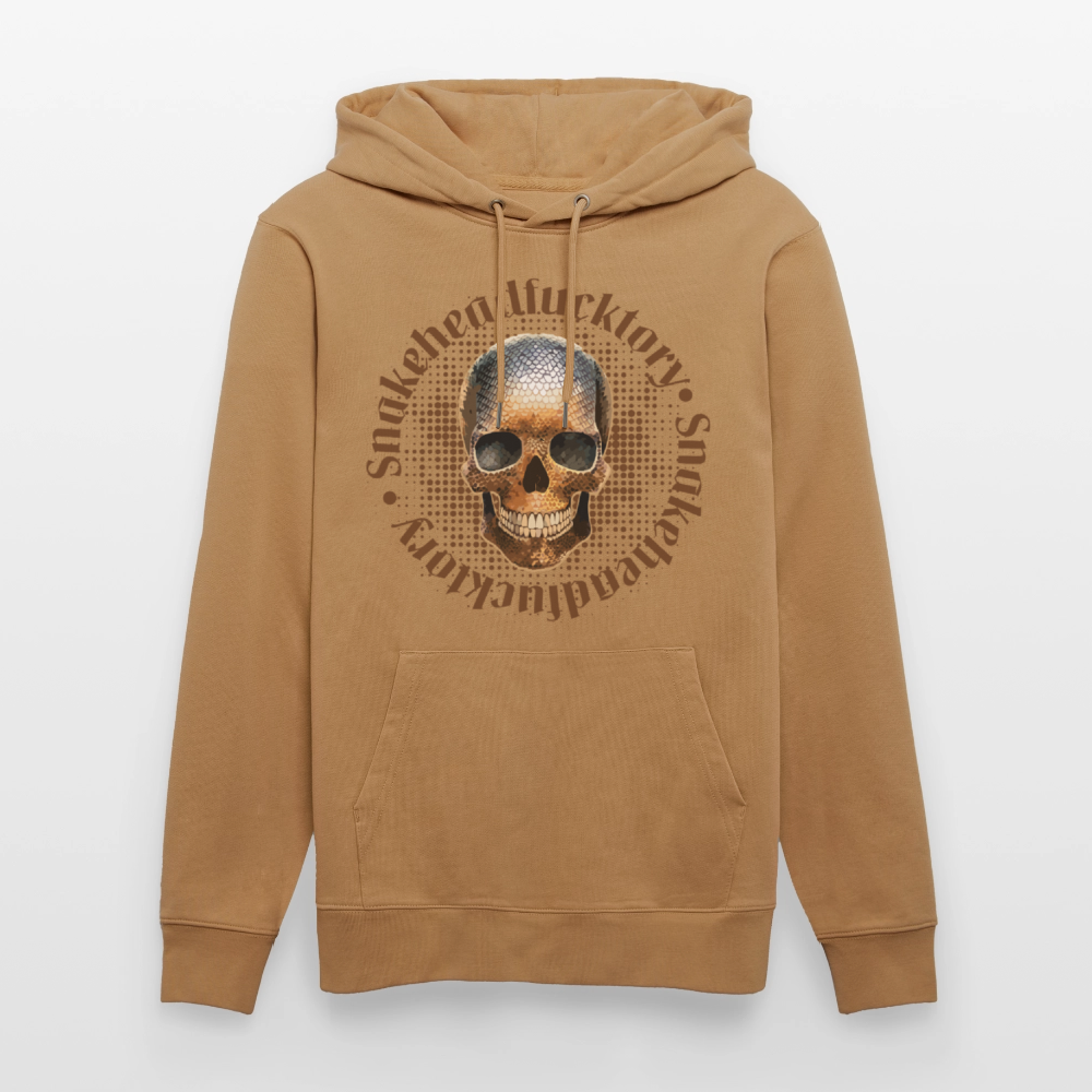 Unisex Hoodie mit SNAKEHEAD SKULL PRINT - Karamell 