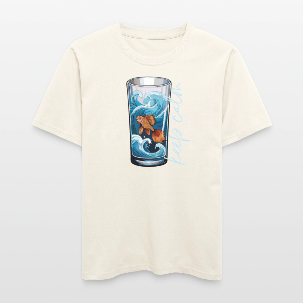 Unisex Bio-T-Shirt mit KEEP CALM PRINT - Naturweiß 