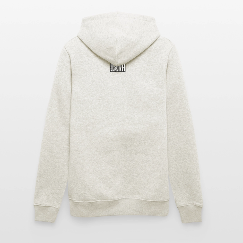 Unisex Bio-Hoodie mit MAENJUS NETWORK FASHION PRINT - Beige meliert