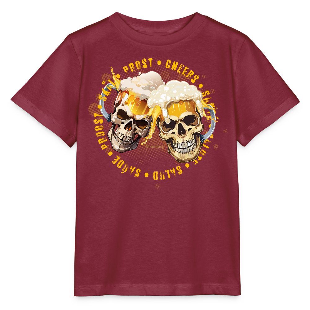 MNJS KIDS Bio T-Shirt mit OKOTBERFEST EDITION BOYS PRINT - Burgunderrot
