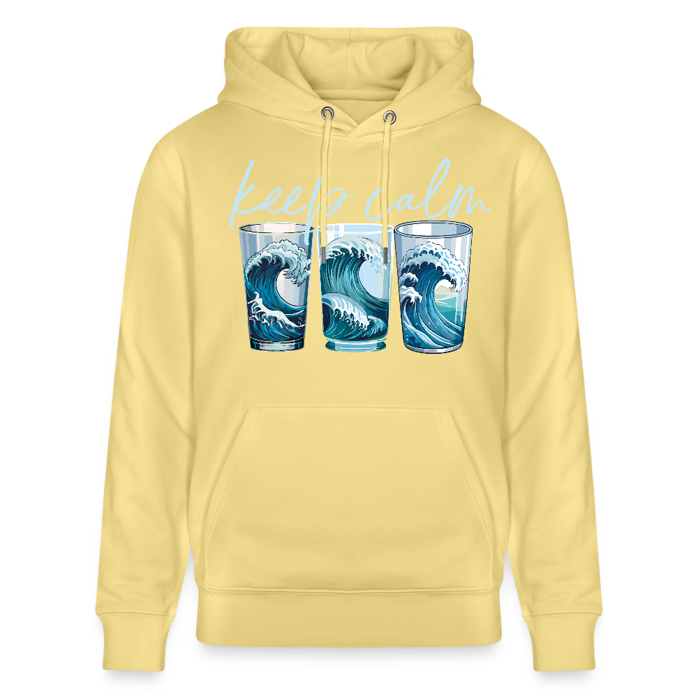 Unisex Bio-Hoodie mit KEEP CALM PRINT - Gelb Viva 
