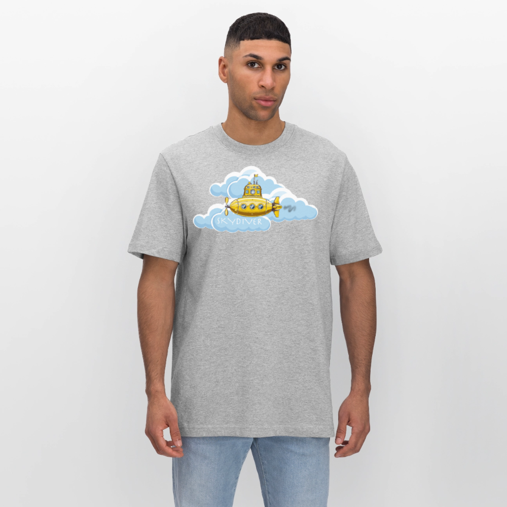 Unisex Bio-T-Shirt mit SKYDIVER PRINT - Grau meliert