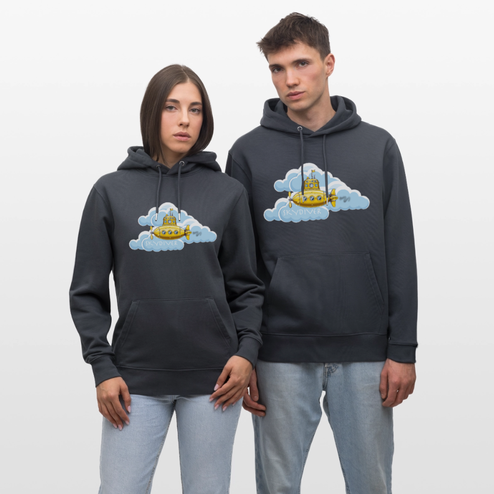 Unisex Bio-Hoodie mit SKYDIVER PRINT - Indigoblau