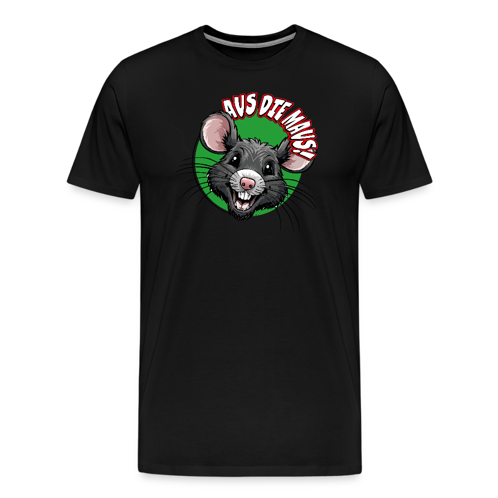 Männer Premium T-Shirt mit AUS DIE MAUS PRINT - Schwarz