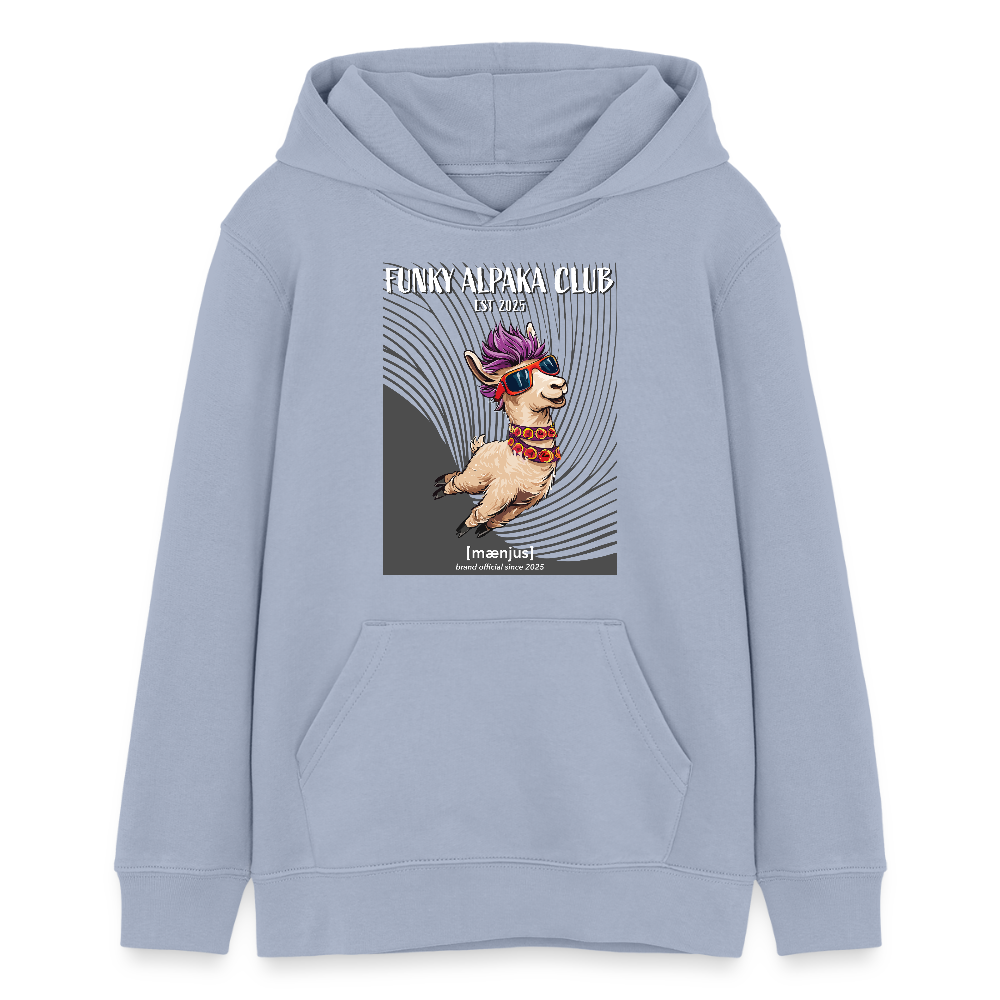 MNJS TEENS Bio-Hoodie mit FUNKY ALPAKA CLUB PRINT - Lavendel-Violett