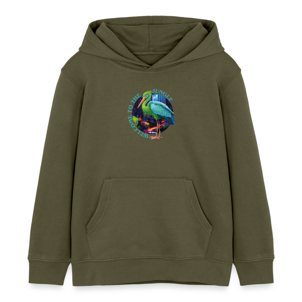 MNJS KIDS Bio-Hoodie mit WELCOME TO THE JUNGLE PRINT - Khaki