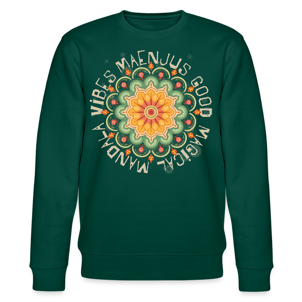 Unisex Bio-Sweatshirt mit MANDALA VIBES PRINT - Forest