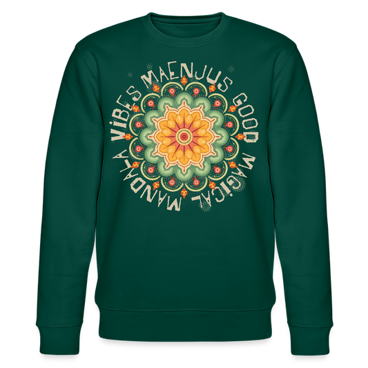 Unisex Bio-Sweatshirt mit MANDALA VIBES PRINT - Forest