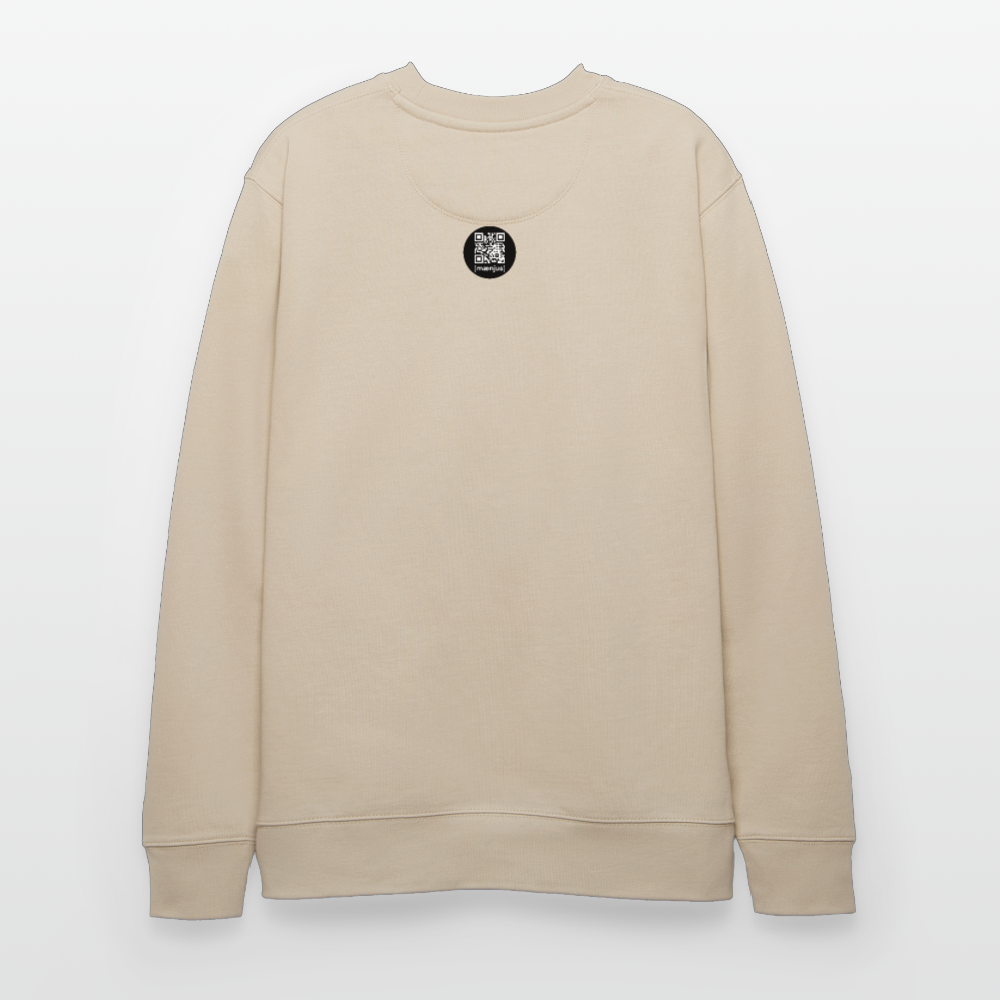 Unisex Bio-Sweatshirt mit SCHROTTWICHTEL PRINT - Beige