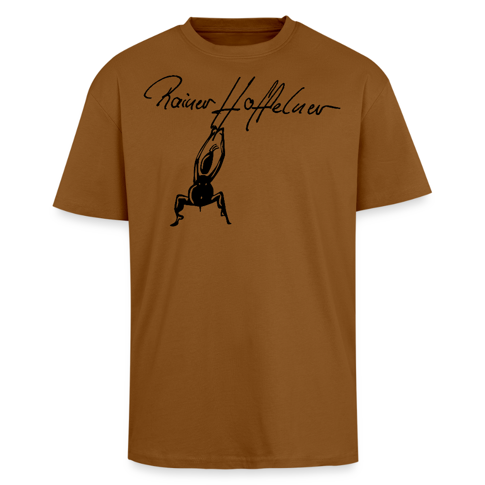 Heavy Oversize T-Shirt mit TUSCHEMÄNNCHEN PRINT - Toffee