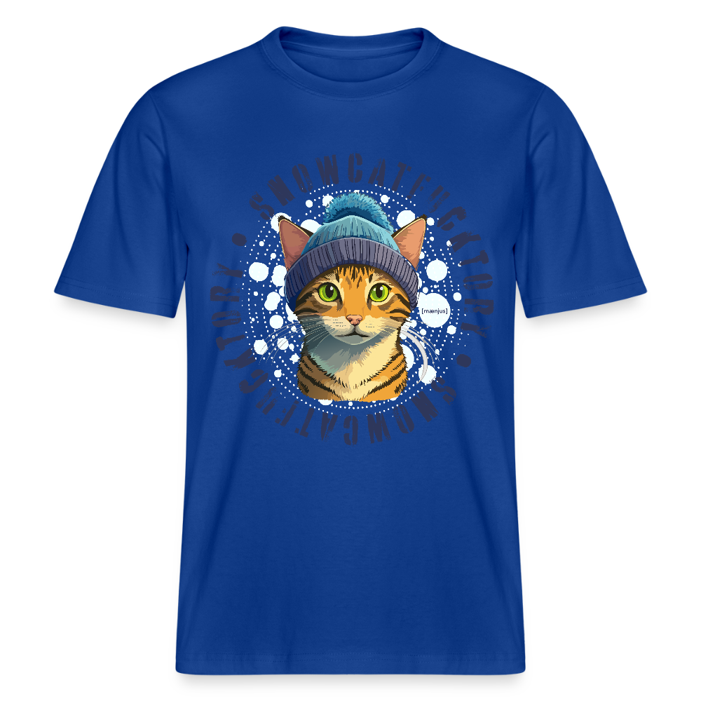 Unisex Bio-T-Shirt mit SNOWCATFUCKTORY PRINT - Dunkelblau