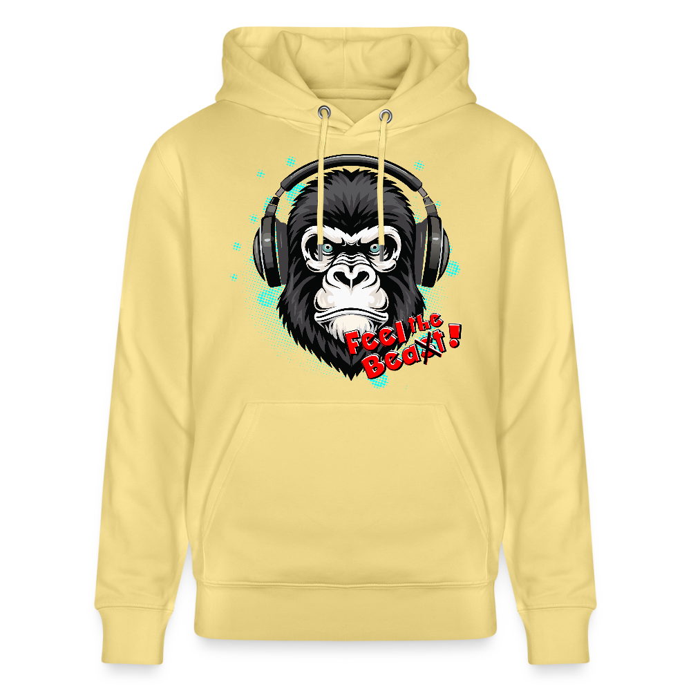 Unisex Hoodie mit FEEL THE BEA(S)T PRINT - Gelb Viva 