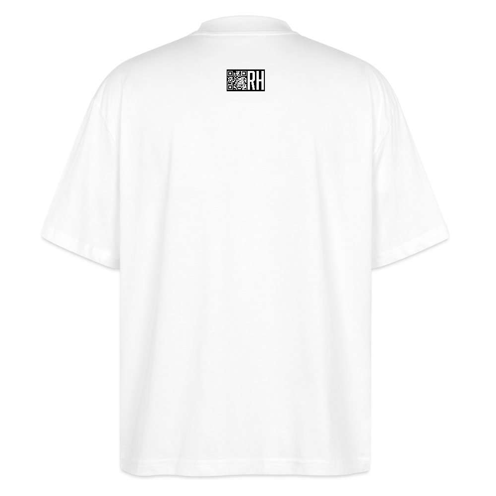 Oversized Unisex Bio T-Shirt mit ICE ICE BABY PINGUIN PRINT - Weiß