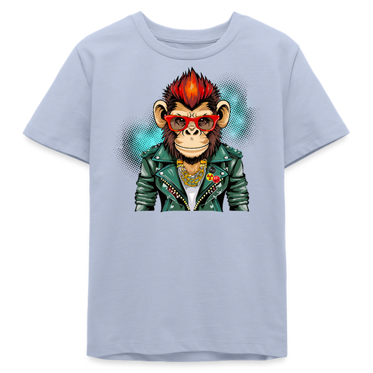 MNJS TEENS Bio T-Shirt mit MONKEY PRINT - Lavendel-Violett