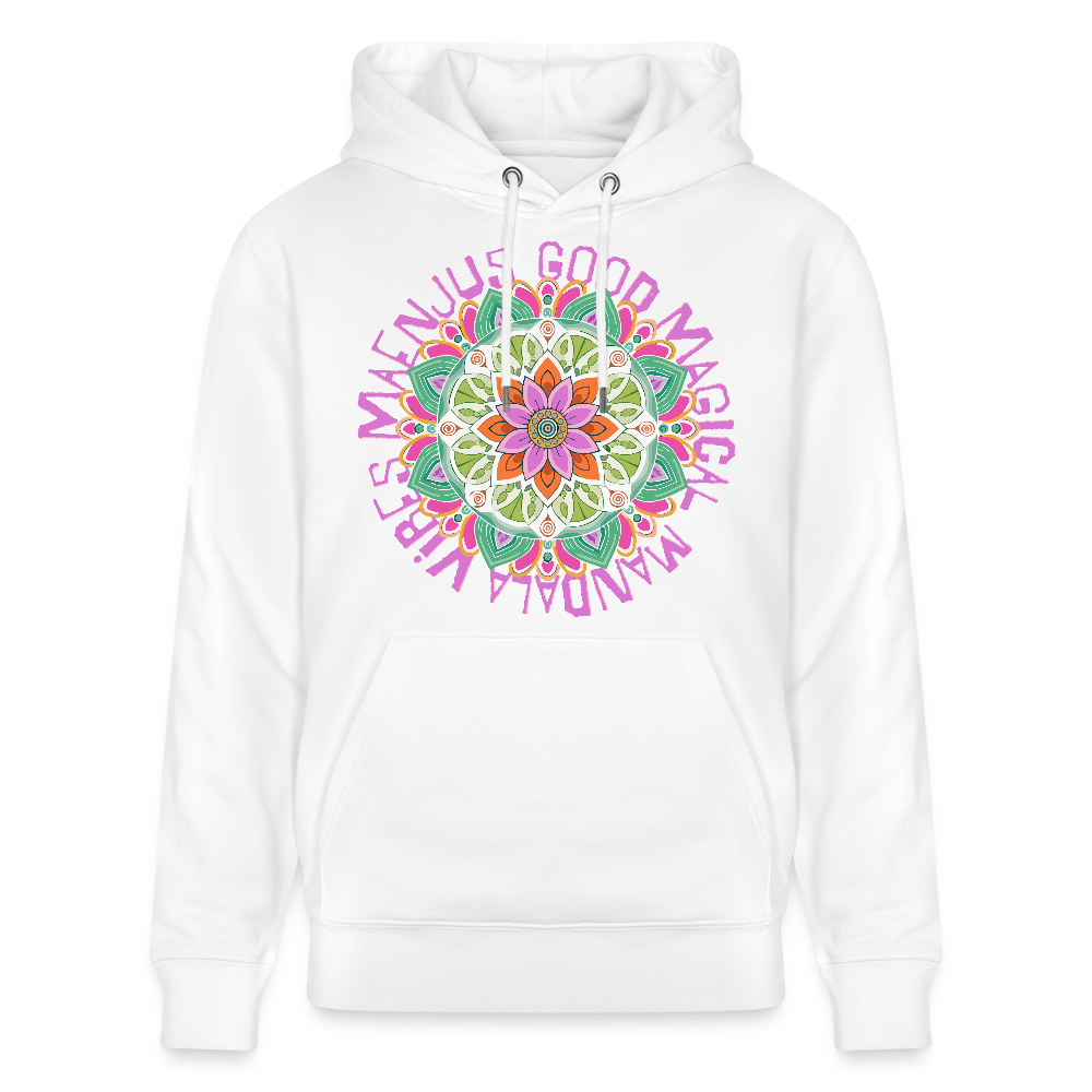 Unisex Bio-Hoodie mit MANDALA VIBES PRINT - Weiß