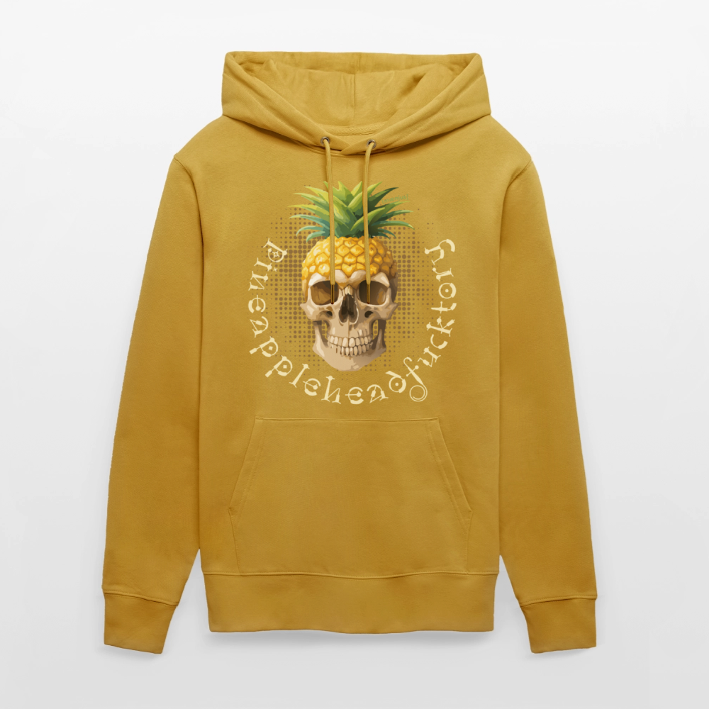 Unisex Hoodie mit PINEAPPLE SKULL PRINT - Ocker