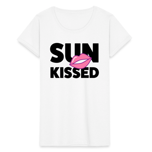 Frauen-T-Shirt mit SUN KISSED PRINT - Weiß
