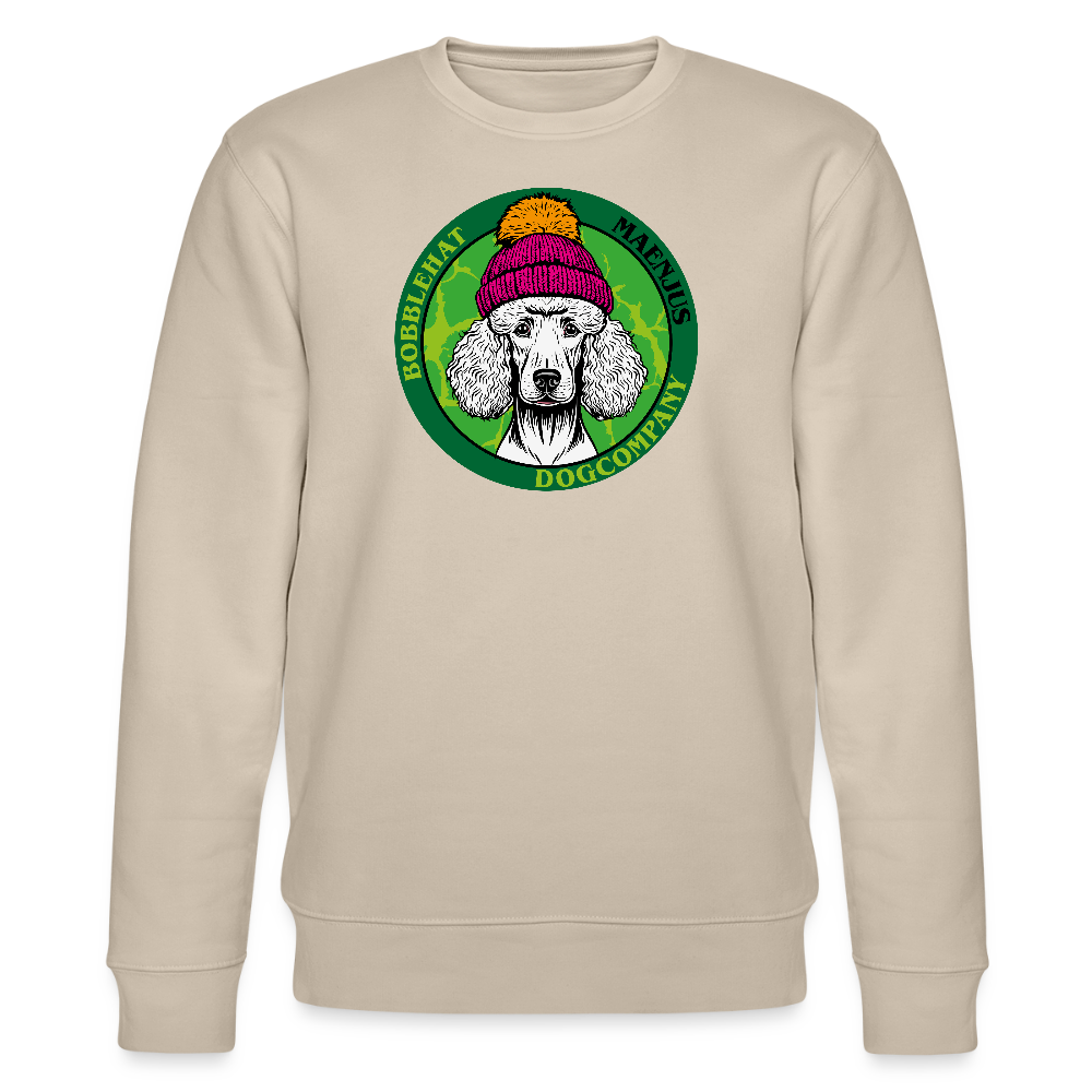 Unisex Bio-Sweatshirt mit BOBBLEHAT DOGCOMPANY PRINT - Beige