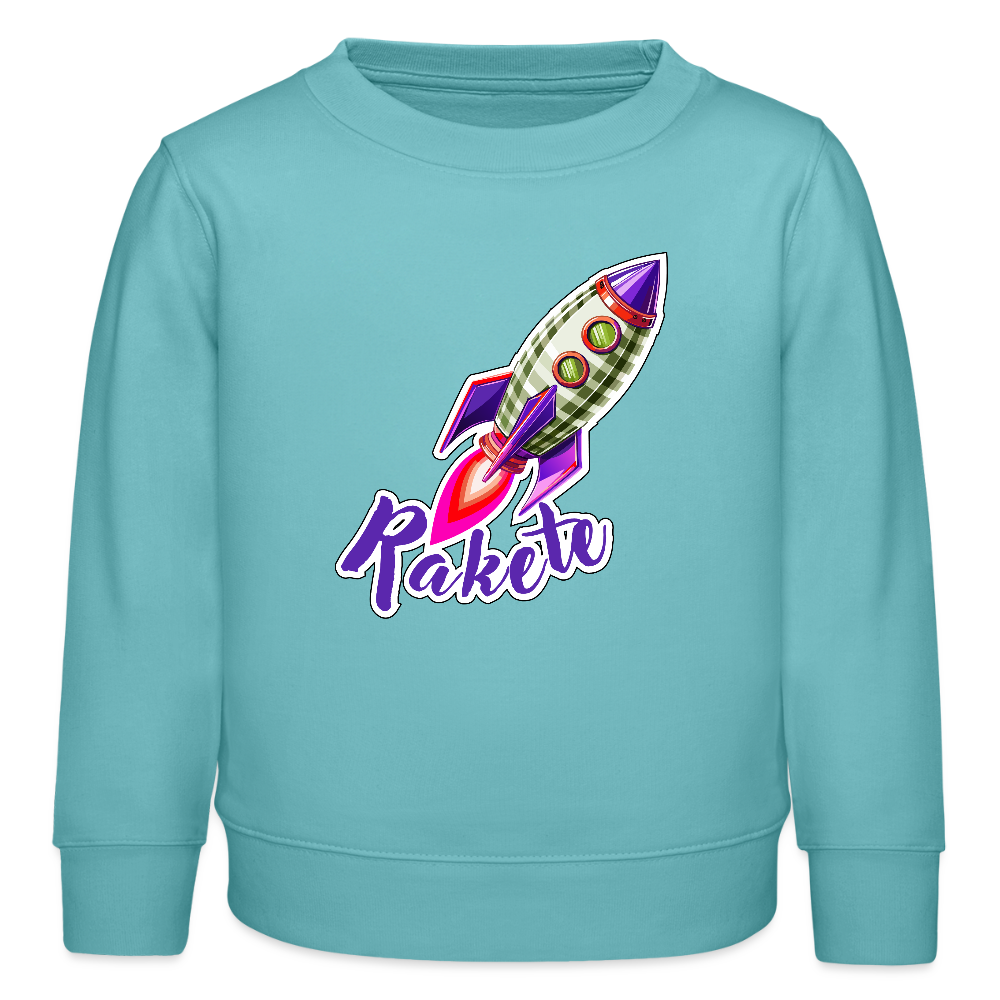 MNJS KIDS Mini Changer Bio Sweatshirt mit RAKETE PRINT - Pastelltürkis
