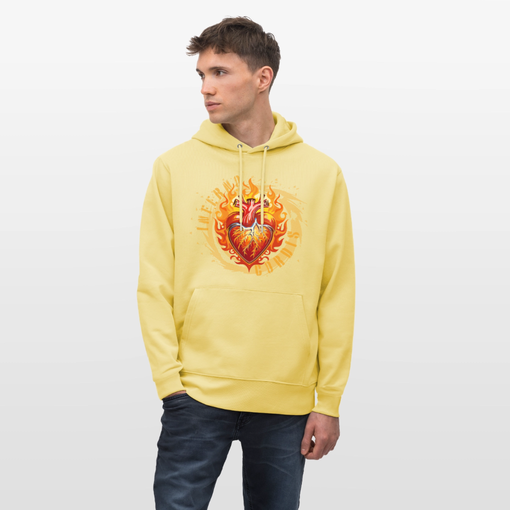 Unisex Bio-Hoodie mit FEUERHERZ PRINT - Gelb Viva 
