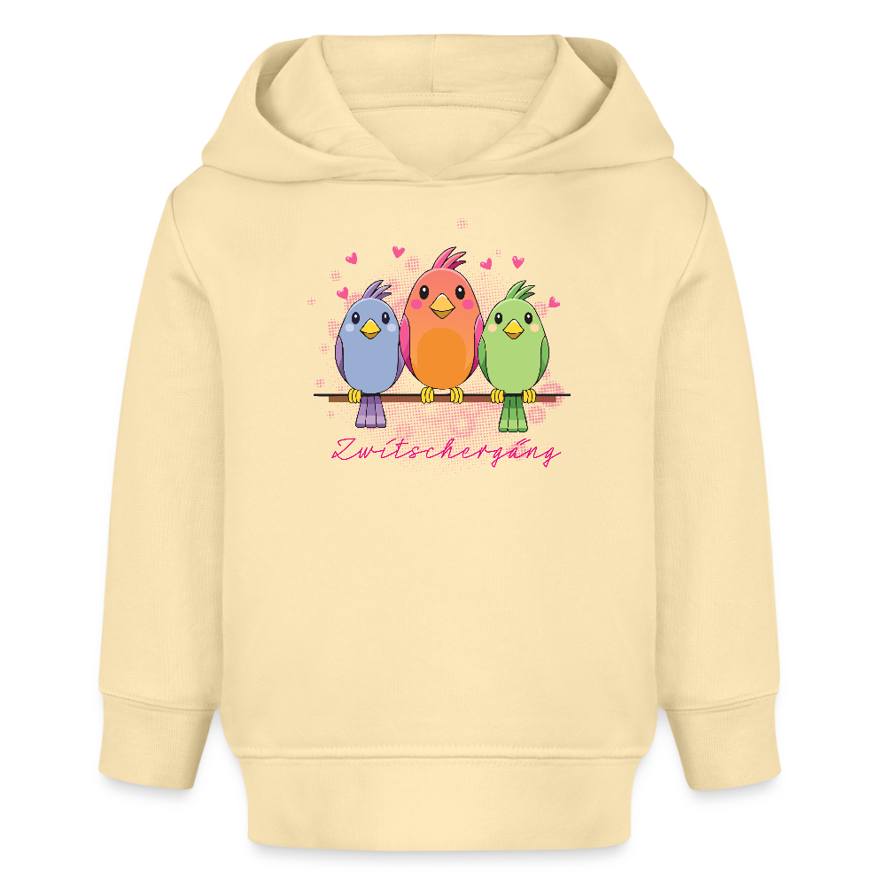 MNJS KIDS Bio Hoodie mit ZWITSCHERGÄNG PRINT - Creme