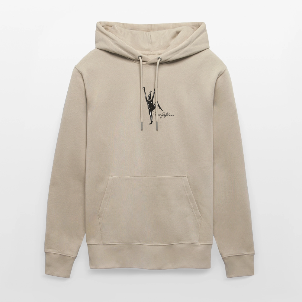 Unisex Bio-Hoodie mit TUSCHEMÄNNCHEN PRINT - Beige