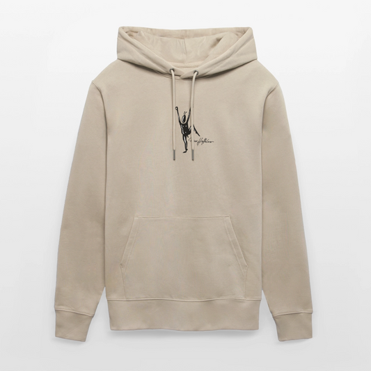 Unisex Bio-Hoodie mit TUSCHEMÄNNCHEN PRINT - Beige