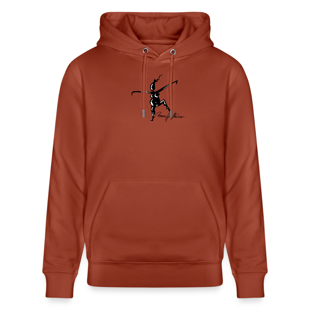 Unisex Bio-Hoodie mit TUSCHEWEIBCHEN PRINT - Terrakotta
