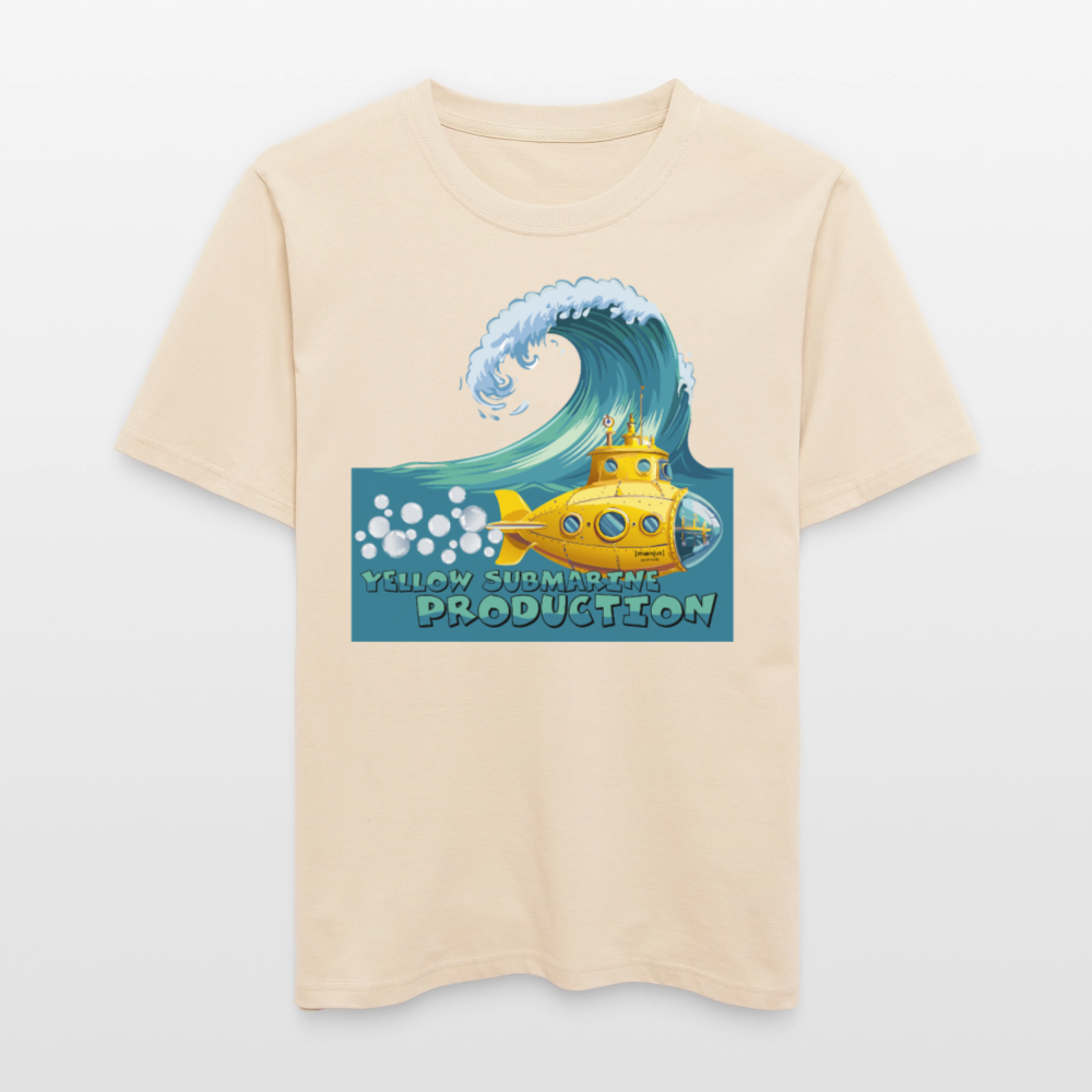 Unisex Bio-T-Shirt mit YELLOW SUBMARINE PRODUCTION PRINT - Weißgrau