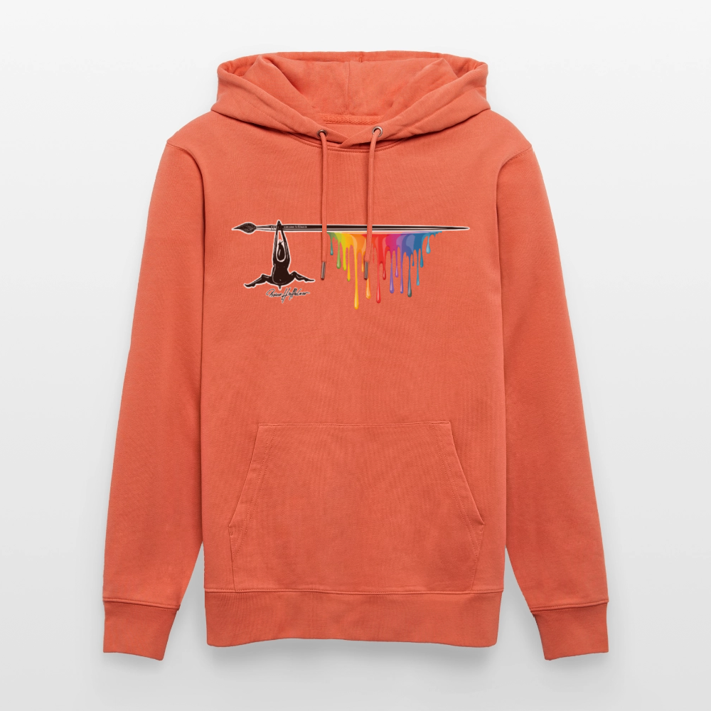 Unisex Hoodie mit TUSCHEMÄNNCHEN PRINT - Hellrot