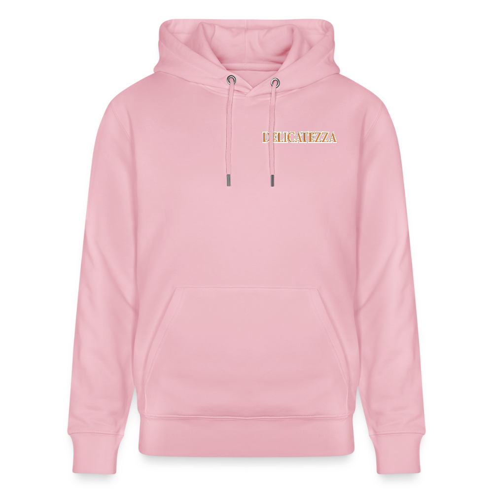 Unisex Hoodie mit DELICATEZZA SARDINE PRINT Vorder- und Rückseite - Hellrosa