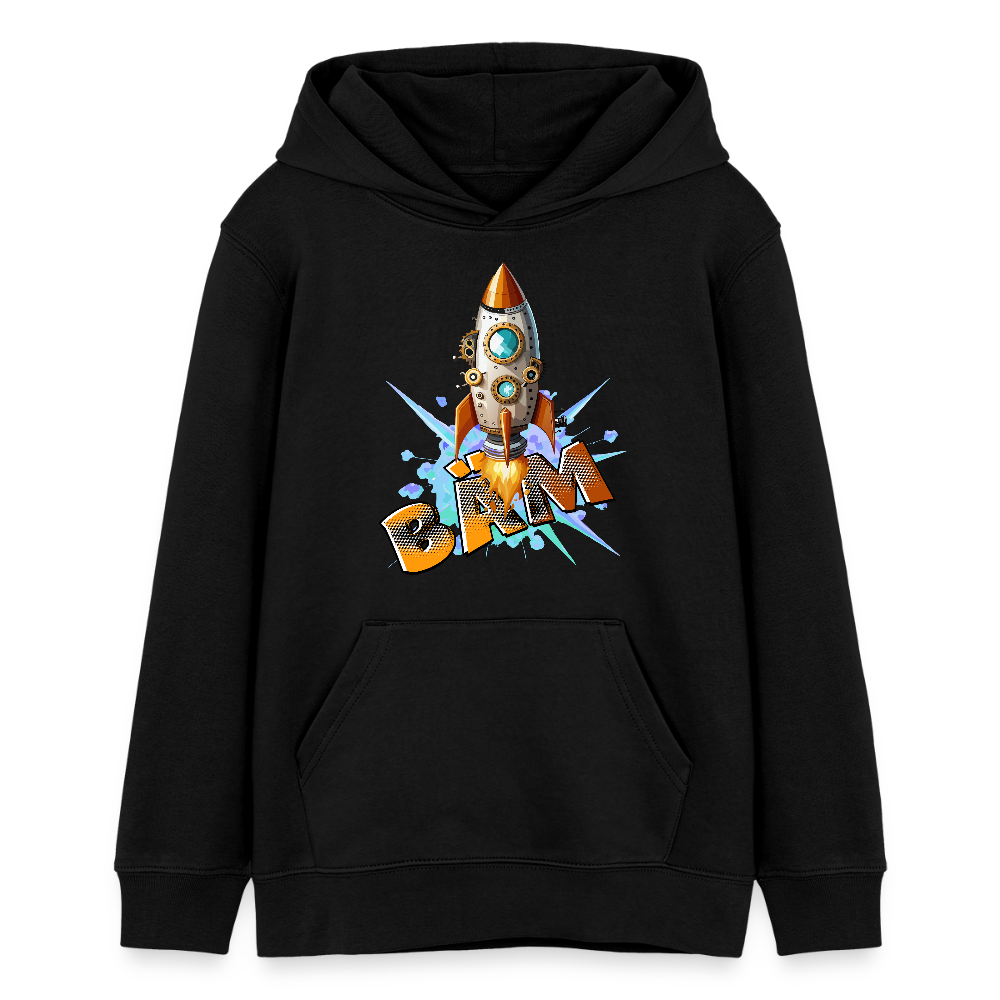 MNJS TEENS Bio-Hoodie mit BÄM PRINT - Schwarz
