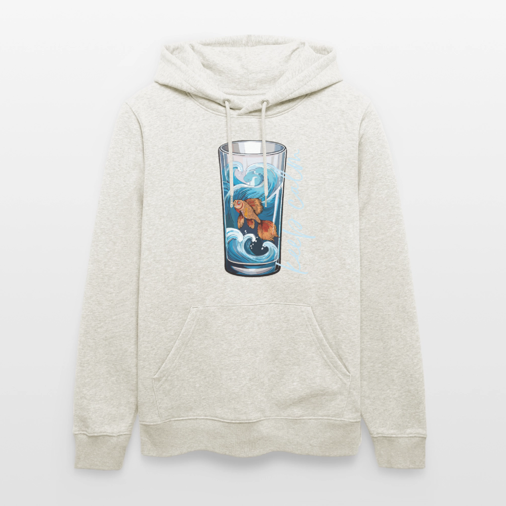 Unisex Bio-Hoodie mit KEEP CALM PRINT - Beige meliert