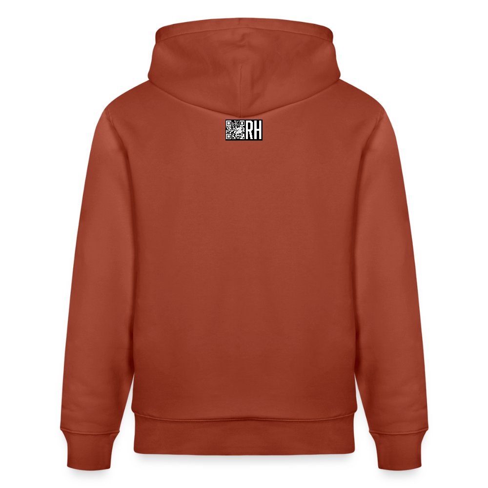 Unisex Bio-Hoodie mit ICE ICE BABY PINGUIN PRINT - Terrakotta
