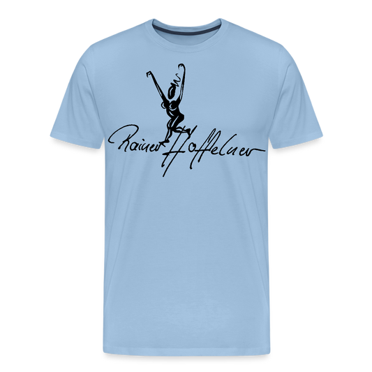 Männer Premium T-Shirt mit TUSCHEWEIBCHEN PRINT - Sky