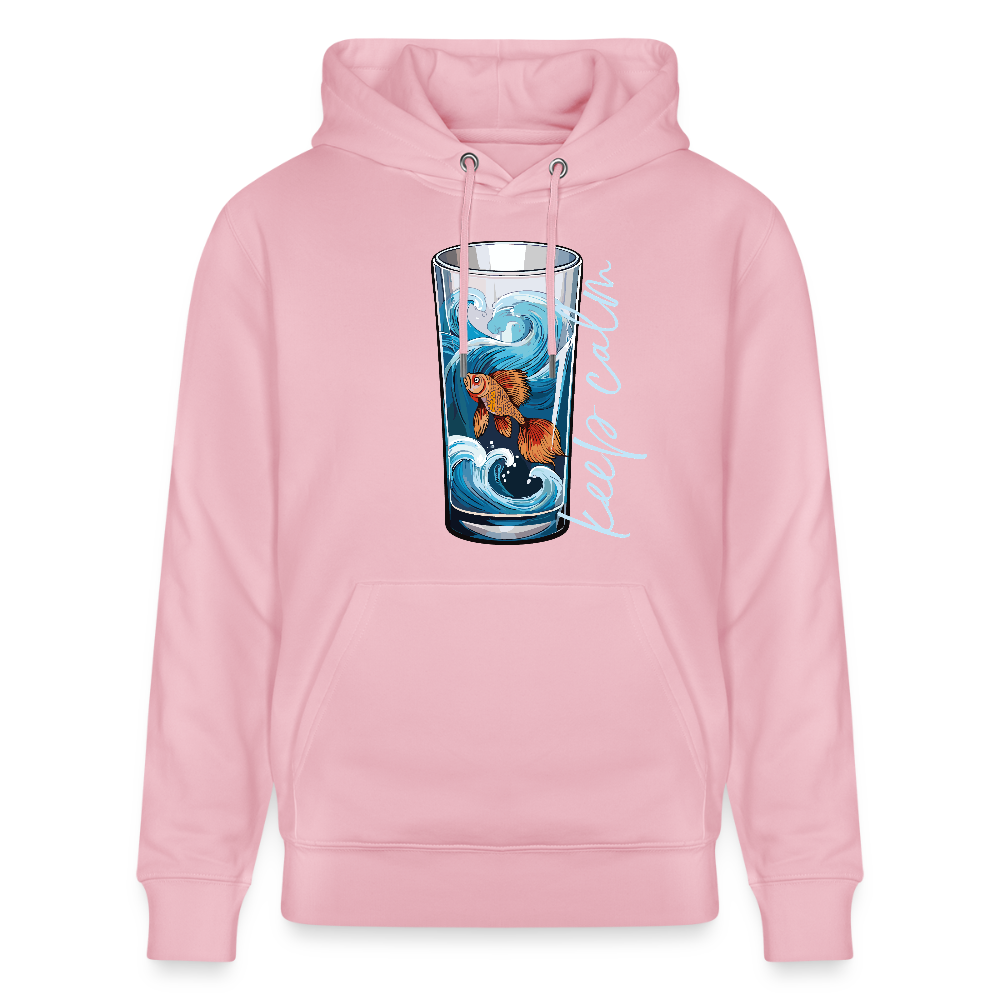 Unisex Bio-Hoodie mit KEEP CALM PRINT - Hellrosa