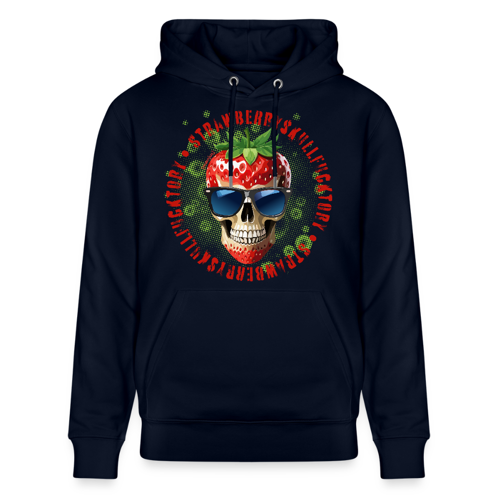 Unisex Hoodie mit STRAWBERRY SKULL PRINT - Navy