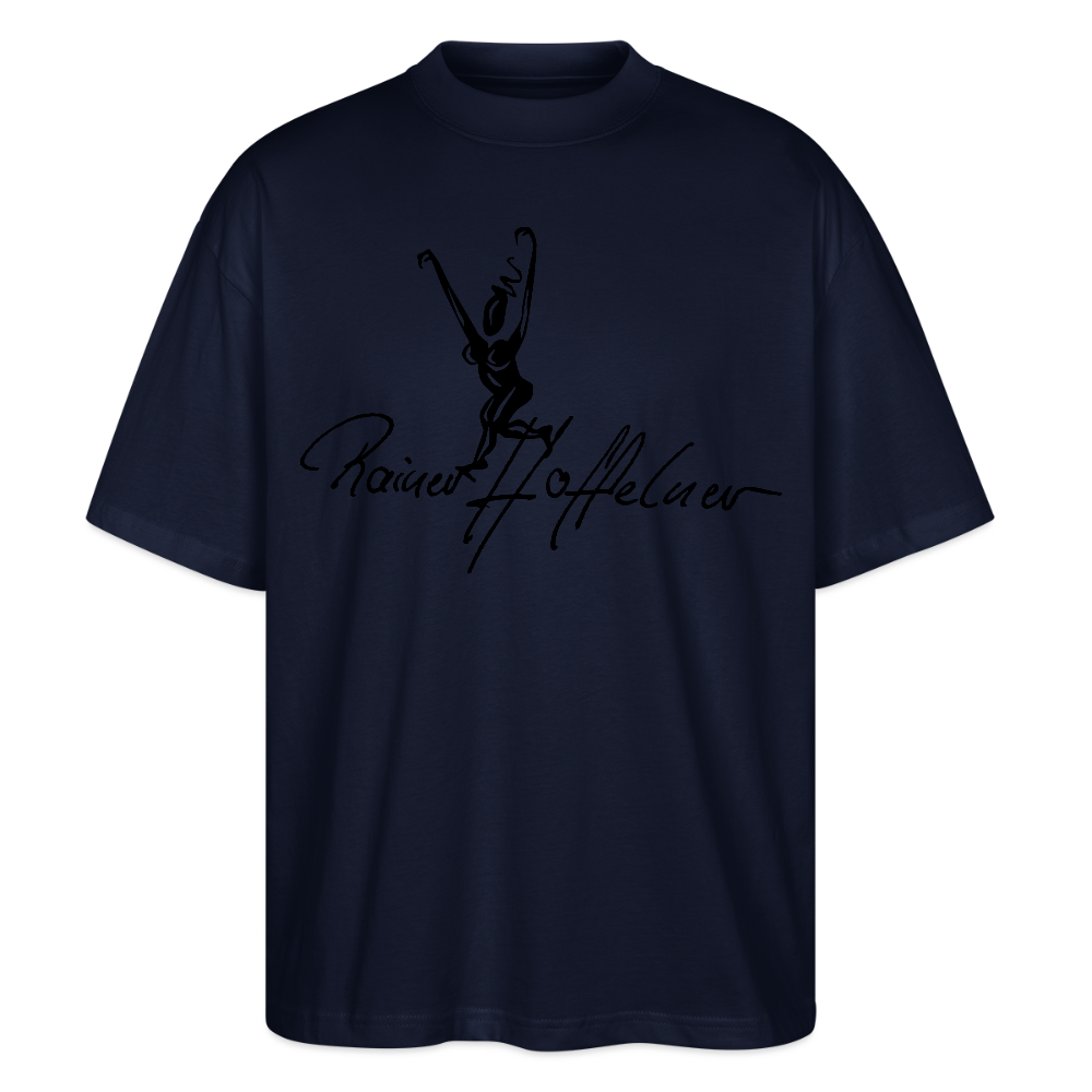 Oversized Unisex T-Shirt mit TUSCHEWEIBCHEN PRINT - Navy